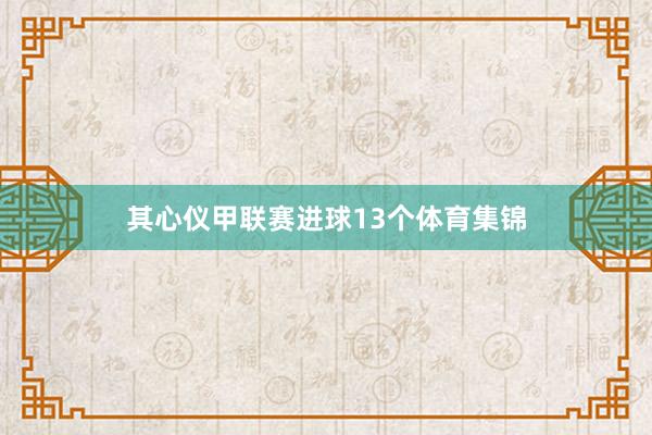 其心仪甲联赛进球13个体育集锦