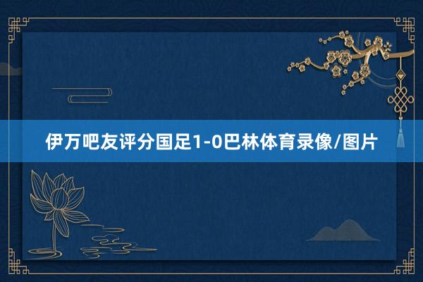 伊万吧友评分国足1-0巴林体育录像/图片