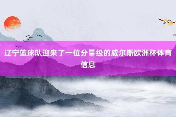 辽宁篮球队迎来了一位分量级的威尔斯欧洲杯体育信息