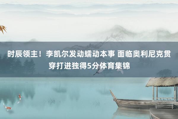 时辰领主！李凯尔发动蠕动本事 面临奥利尼克贯穿打进独得5分体育集锦