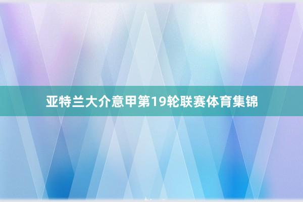 亚特兰大介意甲第19轮联赛体育集锦