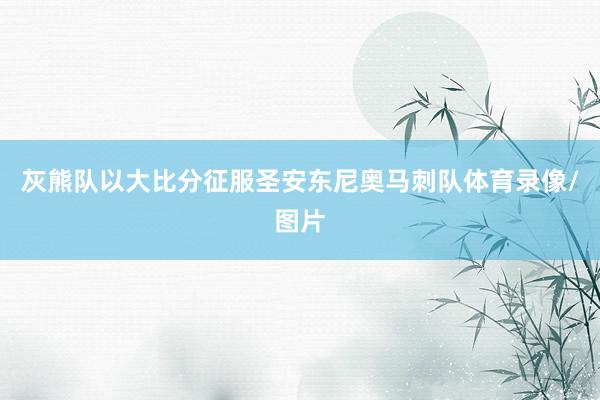 灰熊队以大比分征服圣安东尼奥马刺队体育录像/图片