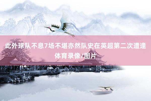 此外球队不息7场不堪亦然队史在英超第二次遭逢体育录像/图片