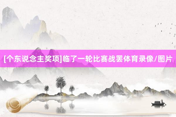 [个东说念主奖项]临了一轮比赛战罢体育录像/图片
