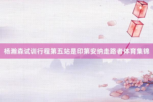 杨瀚森试训行程第五站是印第安纳走路者体育集锦