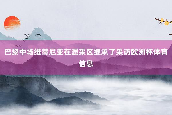 巴黎中场维蒂尼亚在混采区继承了采访欧洲杯体育信息