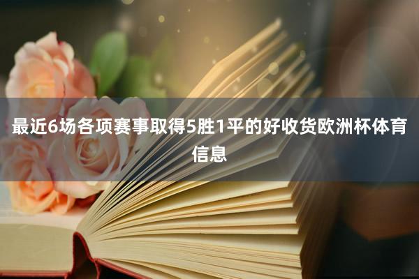 最近6场各项赛事取得5胜1平的好收货欧洲杯体育信息