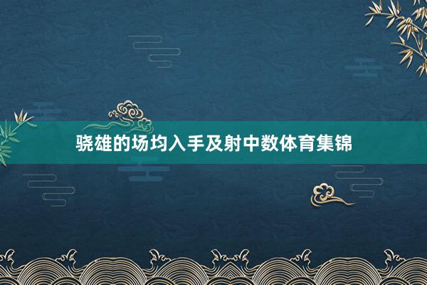 骁雄的场均入手及射中数体育集锦
