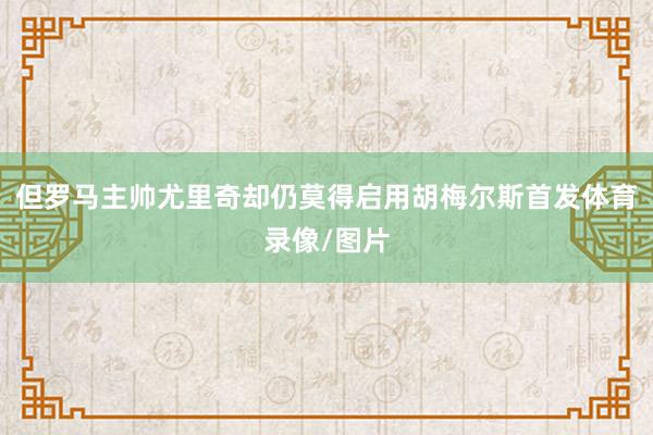 但罗马主帅尤里奇却仍莫得启用胡梅尔斯首发体育录像/图片