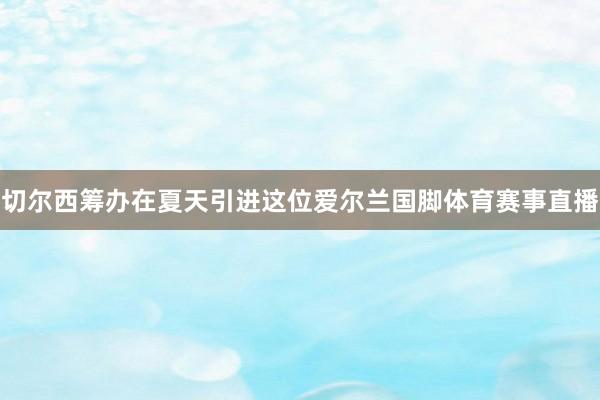 切尔西筹办在夏天引进这位爱尔兰国脚体育赛事直播