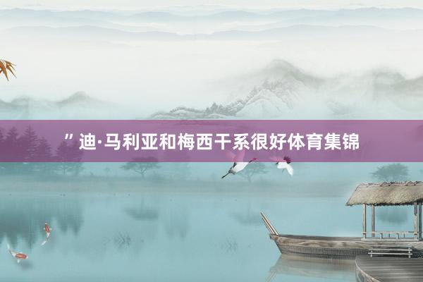 ”迪·马利亚和梅西干系很好体育集锦