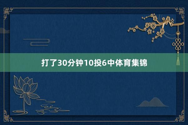 打了30分钟10投6中体育集锦