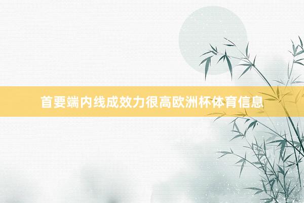 首要端内线成效力很高欧洲杯体育信息