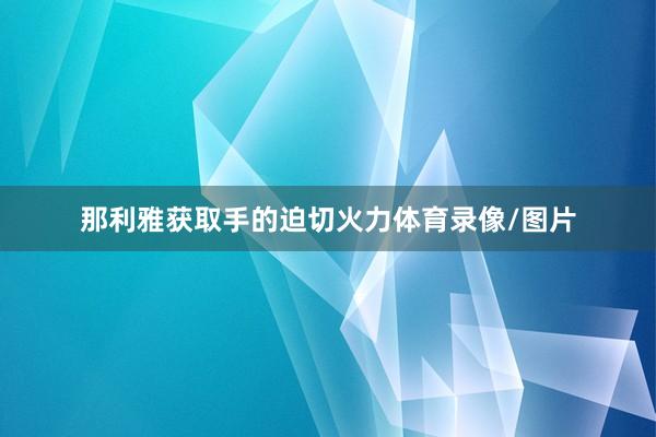 那利雅获取手的迫切火力体育录像/图片