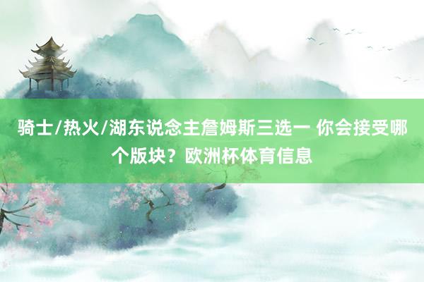 骑士/热火/湖东说念主詹姆斯三选一 你会接受哪个版块？欧洲杯体育信息