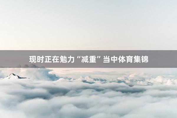 现时正在勉力“减重”当中体育集锦