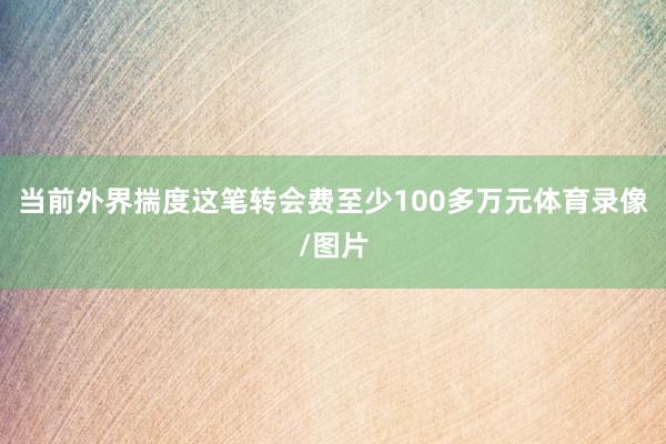 当前外界揣度这笔转会费至少100多万元体育录像/图片
