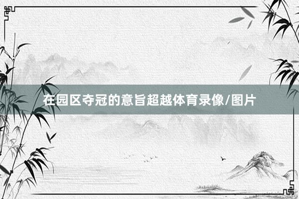 在园区夺冠的意旨超越体育录像/图片