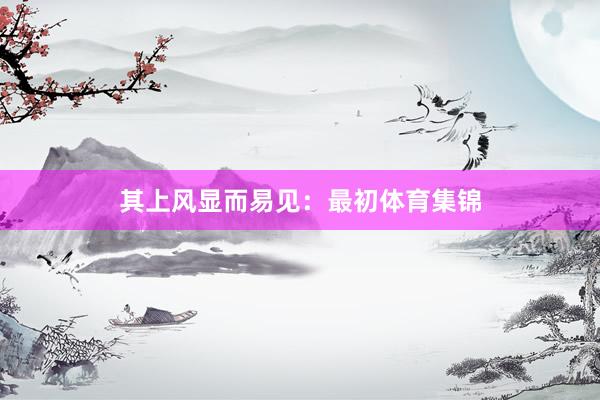 其上风显而易见：最初体育集锦