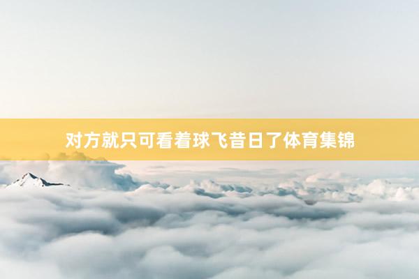 对方就只可看着球飞昔日了体育集锦