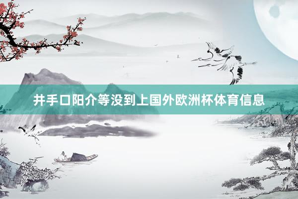 井手口阳介等没到上国外欧洲杯体育信息