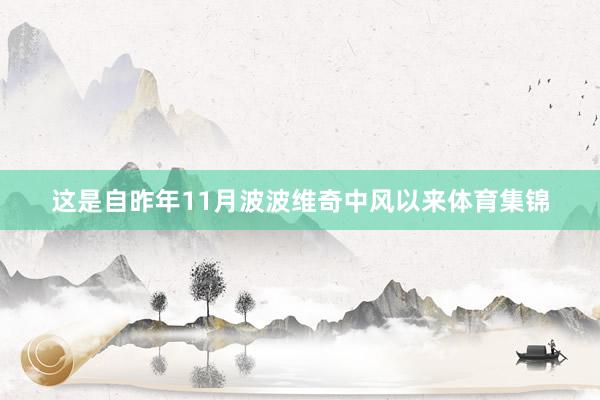 这是自昨年11月波波维奇中风以来体育集锦