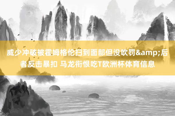 威少冲破被霍姆格伦扫到面部但没吹罚&后者反击暴扣 马龙衔恨吃T欧洲杯体育信息